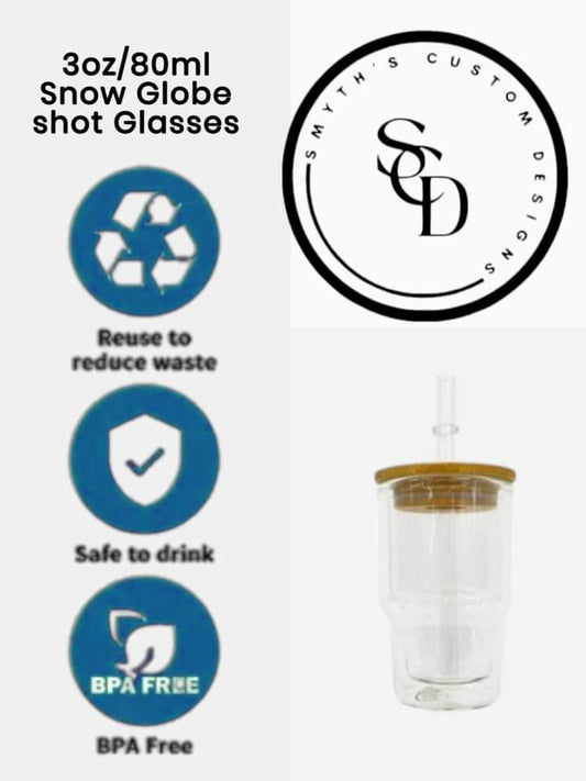Blank Snow globe Shot Glasses