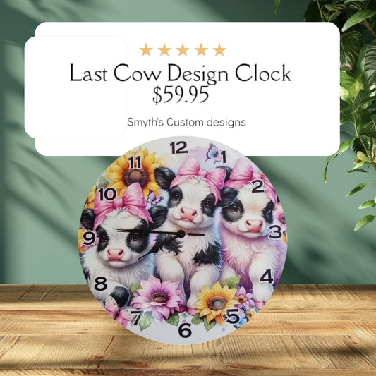 Cute Cow Clock